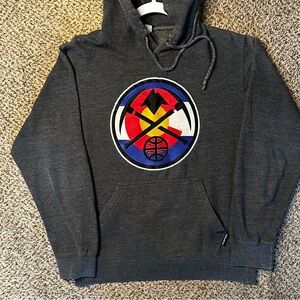 Men's Gray vintage Denver nuggets Graphic Hoodie